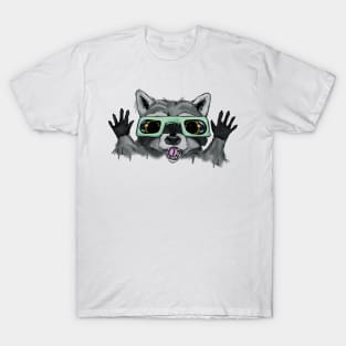 Solar eclipse - raccoon T-Shirt